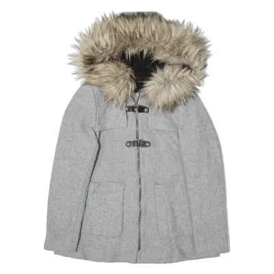 ZARA Duffle Jacket Grey Womens S
