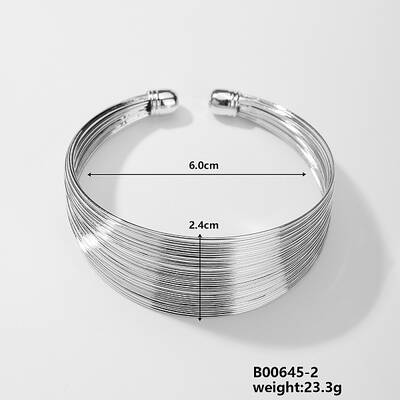 Trendy European and American Style Unique Cute Iron Cuff Bracelet for Hip-hop Rock