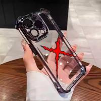 One Piece Luffy Shanks Pattern Aesthetic Electroplated TPU Casing For iphone 16 15 14 13 12 11 X XS PRO PLUS MAX Four Corners...
