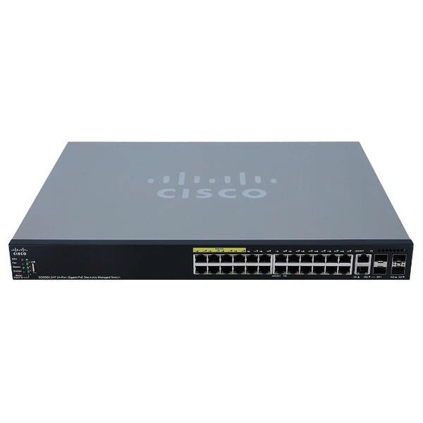 Cisco SG550X-24P-K9-NA | Small Business 550X Series SG550X-24P 24 x Ports PoE+ 1000Base-T + 2 x Ports Combo SFP+ + 2 x Ports ...