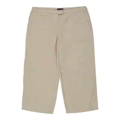 Armani Jeans Trousers - 34W UK 16 Beige Cotton
