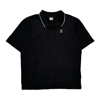 Nike Golf Polo Shirt - Large Black Cotton