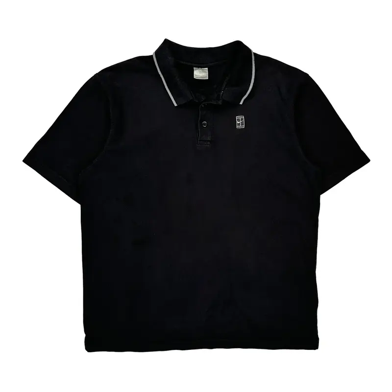 Nike Golf Polo Shirt - Large Black Cotton