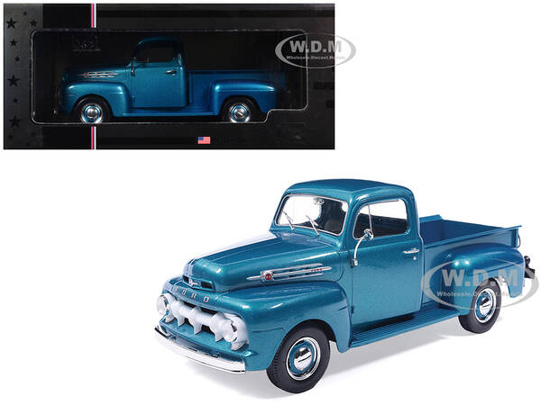 1952 Ford F1 Pickup Truck Blue Metallic 1/24 Diecast Model by IXO Models