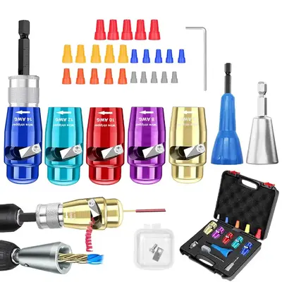 Wire Stripper Tool, Wire Stripping & Twisting Tool, Wire Connectors, Electrical Tool Accessories, Quick Stripping Tools for D...