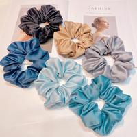 Scrunchies Hair Ties Silk Satin Scrunchies - Hair Elastics Bands Ponytail Holder Pack of Neutral Scrunchies Hair Accessories ...