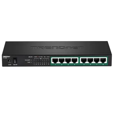 TPE-TG83 TRENDnet 8-Ports 10/100/1000Base-T RJ-45 GbE PoE+ Wall-mountable Gigabit Ethernet Network Switch