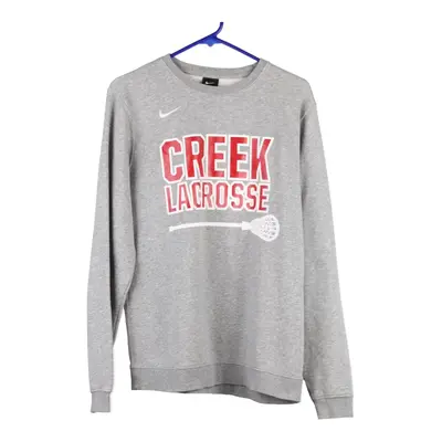 Creek Lacrosse Nike Sweatshirt - Medium Grey Cotton Blend
