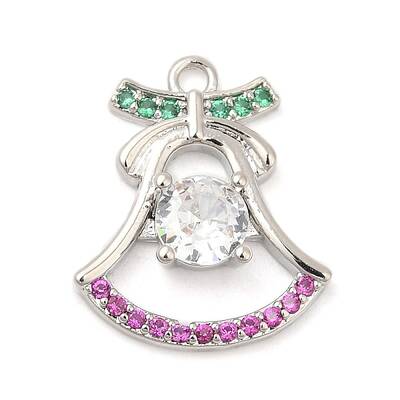 Rack Plating Brass Pave Cubic Zirconia Pendants