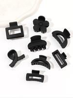 Women's Elegant Trendy Geometric & Flower Shape Hair Claws, 8pcs/set Chic Hair Claws, All-match Hair Accessories for Hairstyl...