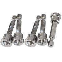 Teursa 5pcs Set Magnetic Positioning Screwdriver Bits Drywall Screw Setter PH2 Bits for Plasterboard Screw Hex Shank Position...