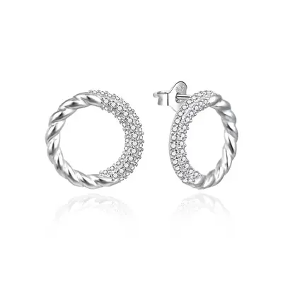 Agato Orecchini In Argento Di Design Con Zirconi Agt-E189Pw