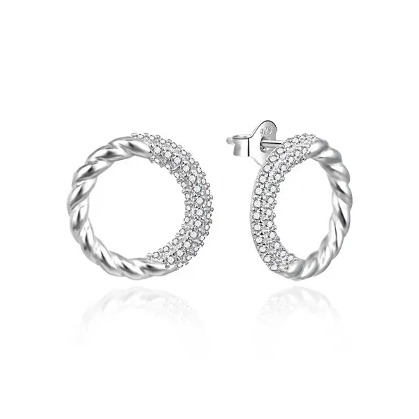 Agato Orecchini In Argento Di Design Con Zirconi Agt-E189Pw