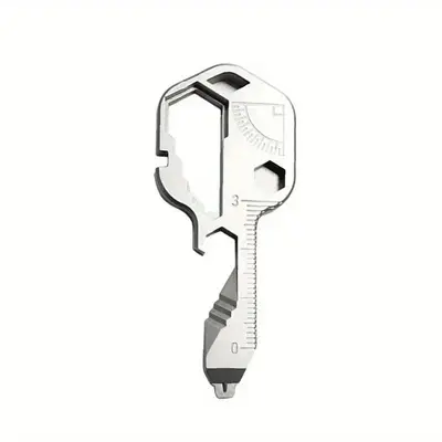 Stainless Steel Keychain Multitool, 24-in-1 EDC Tool with Stylish Design for Home and Outdoor Use, Multifunctional Key Tool ...