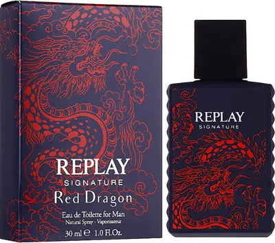 Replay Signature Red Dragon Men - EDT - Volume: 30 ml