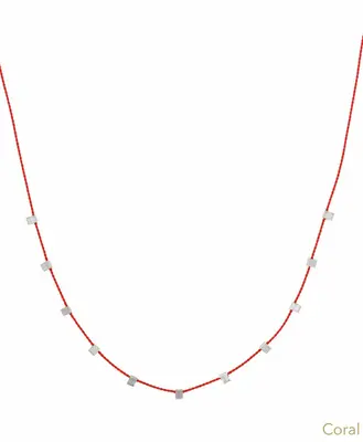 Hilo Necklace | Metal Color: Silver | Color: Coral