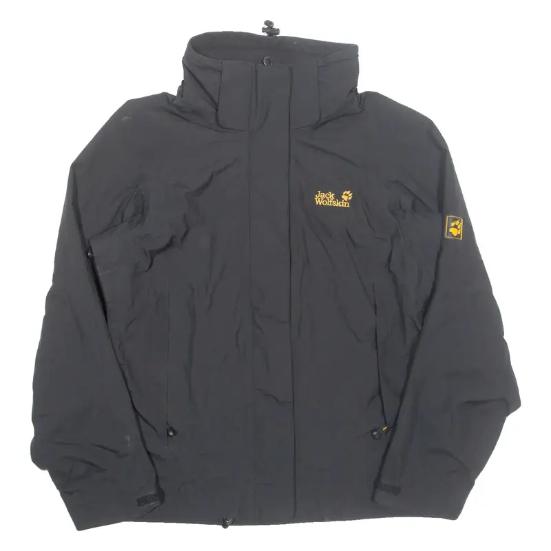 JACK WOLFSKIN Womens Rain Coat Black UK 10