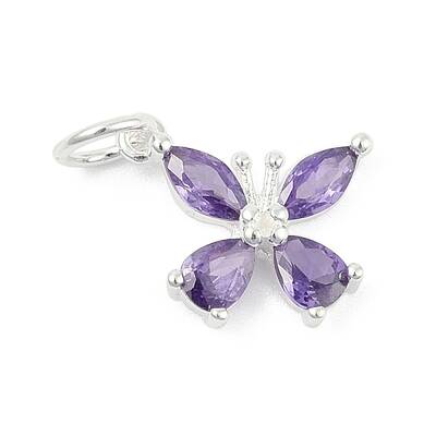 925 Sterling Silver Micro Pave Cubic Zirconia Pendants