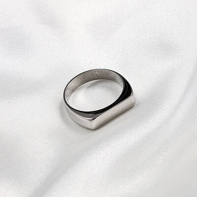 Rectangle Stainless Steel Finger Rings for Men