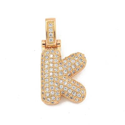 Brass Micro Pave Clear Cubic Zirconia Pendants