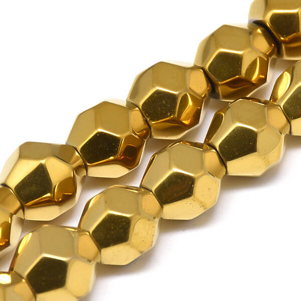 Electroplate Non-magnetic Synthetic Hematite Beads Strands