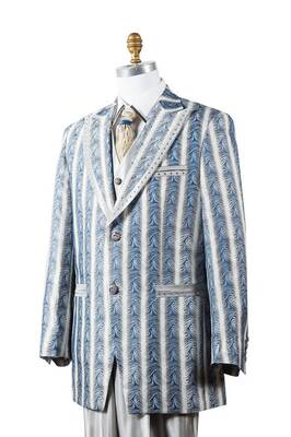 Canto Men's 3pc Artistic Stripe Suit - Fashionable Professional Attire