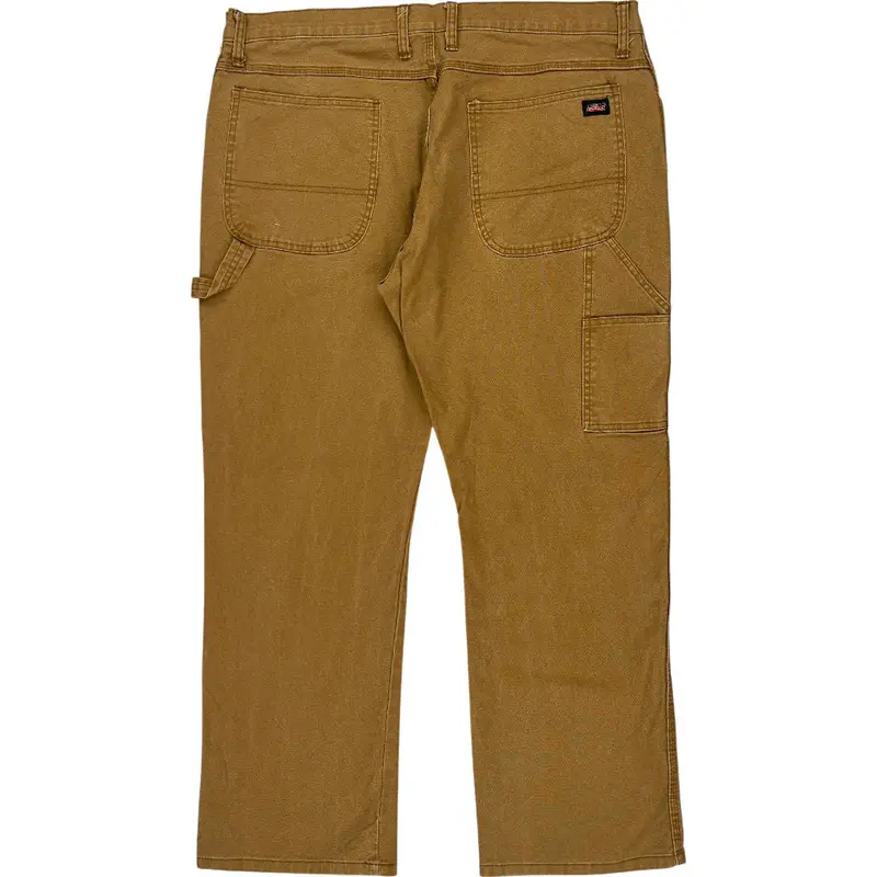 Dickies Work Pants - 38W 29L - Brown Cotton Blend