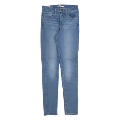 LEVI'S 721 High Rise BIG E Womens Jeans Blue Slim Skinny Stone Wash W27 L30