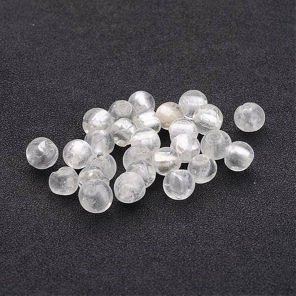 Handmade Silver Foil Glass Beads