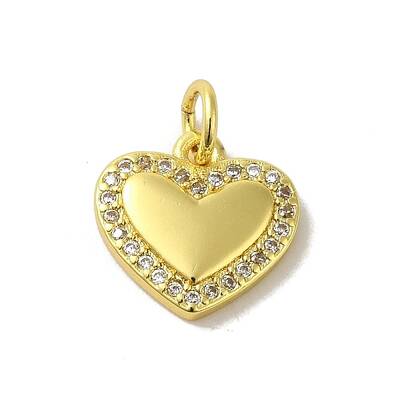 Real 18K Gold Plated Brass Pave Cubic Zirconia Pendants