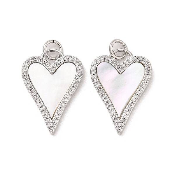Brass Micro Pave Clear Cubic Zirconia Pendants