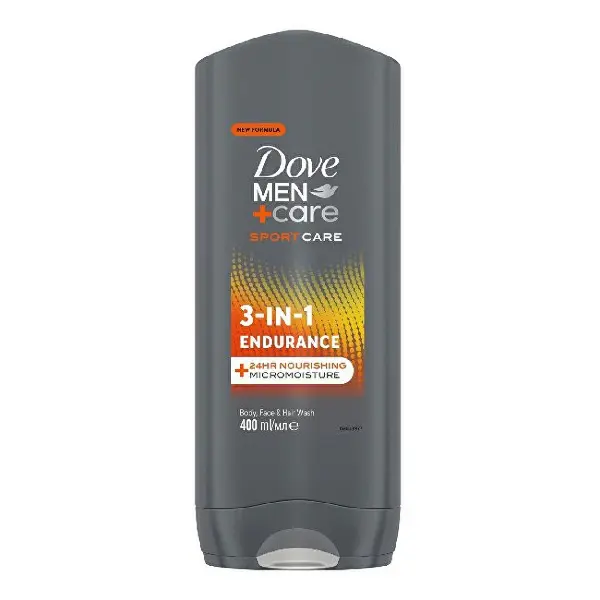 Dove Gel Doccia 3 In 1 Men+Care Sport Care Endurance - Volume: 400 Ml