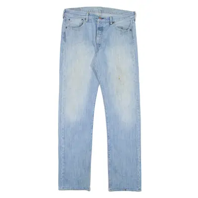 LEVI'S 501 Jeans Blue Denim Regular Straight Mens W34 L34