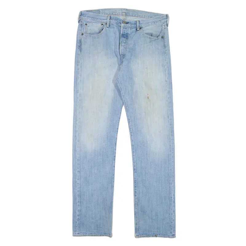 LEVI'S 501 Jeans Blue Denim Regular Straight Mens W34 L34