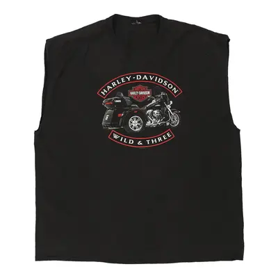 Portland, Maine Harley Davidson Graphic Vest - 2XL Black Cotton