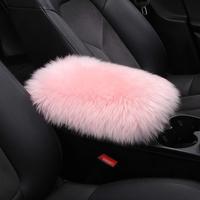 Furry Auto Center Console Cover Pad, Soft Wool Car Armrest Cushion, Fluffy Vehicle Armrest Seat Box Protector, Car Accessorie...