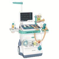 Doctor Kit for Kids, Pretend Medical Station Set for Boys & Girls, Mobile Cart with Sound and Light, Kids Doctor Kit for Todd...