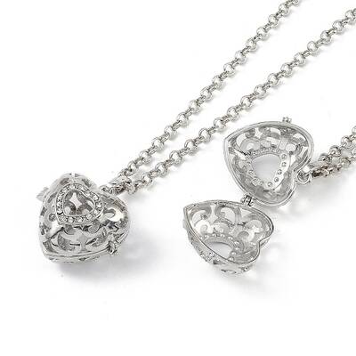 Brass with Rhinestone Pendant Necklaces