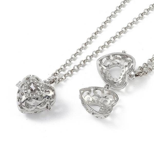 Brass with Rhinestone Pendant Necklaces