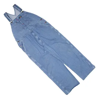 DICKIES Carpenter Workwear Mens Dungarees Blue Relaxed Denim L W40 L29