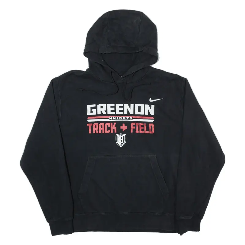 NIKE Greenon Knights Track & Field Hoodie Black Pullover Womens M