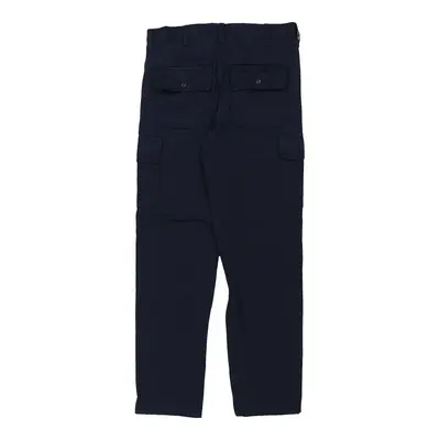 Gran Leo Cargo Trousers - Medium Navy Cotton Blend