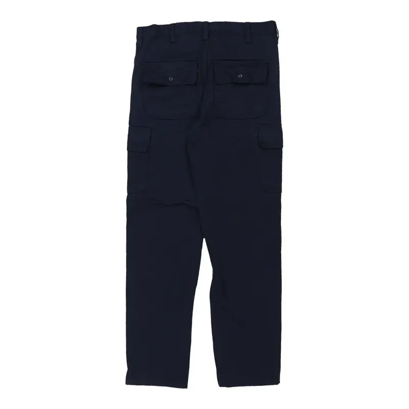 Gran Leo Cargo Trousers - Medium Navy Cotton Blend