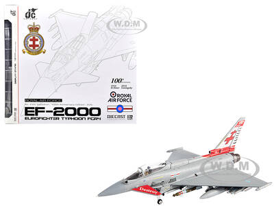 Eurofighter Typhoon FGR4 EF-2000 Aircraft No.41(R) Squadron 100th Anniversary (2016) British Royal Air Force 1/72 Diecast Mod...
