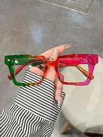 Simple Matching Eyeglasses for Everyday Use, 2024 Spring & Summer Y2k Square Frame Fashion Glasses, Women Glasses Accessories...