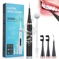 Electric Tooth Cleaning Instrument - Portable Teeth Cleaner, Electric Tooth Cleaner, 4 Levels Adjustable, 5 Modes, Electric T...