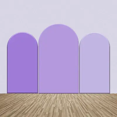 Elegant Purple Color One Sided Arch Backdrop Kit - Aperturee