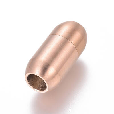 304 Stainless Steel Magnetic Clasps with Glue-in Ends