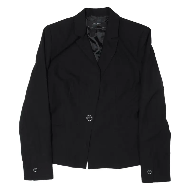 ZARA Basic Blazer Jacket Black Womens S