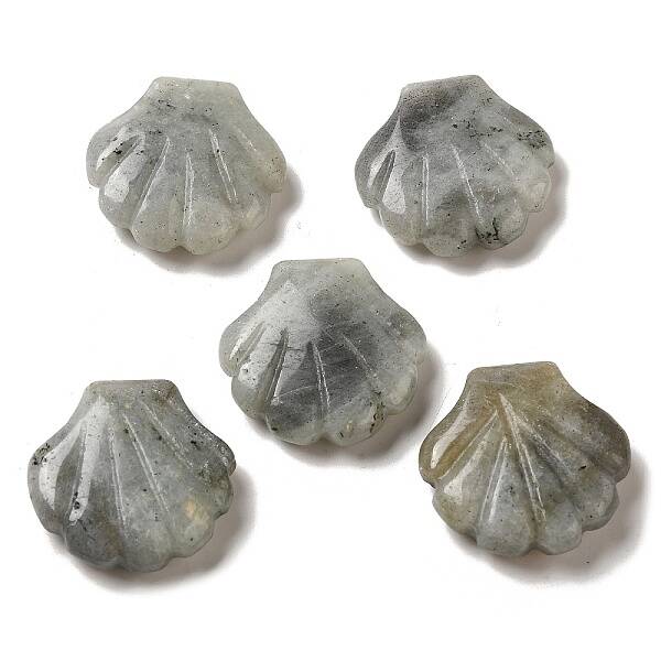 Natural Labradorite Carved Healing Shell Figurines